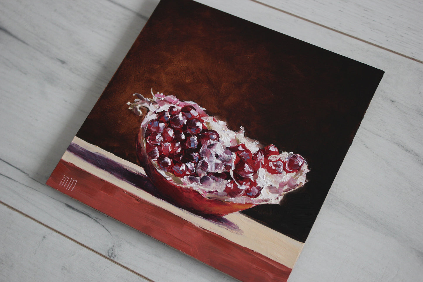 Pomegranate Slice 6x6in