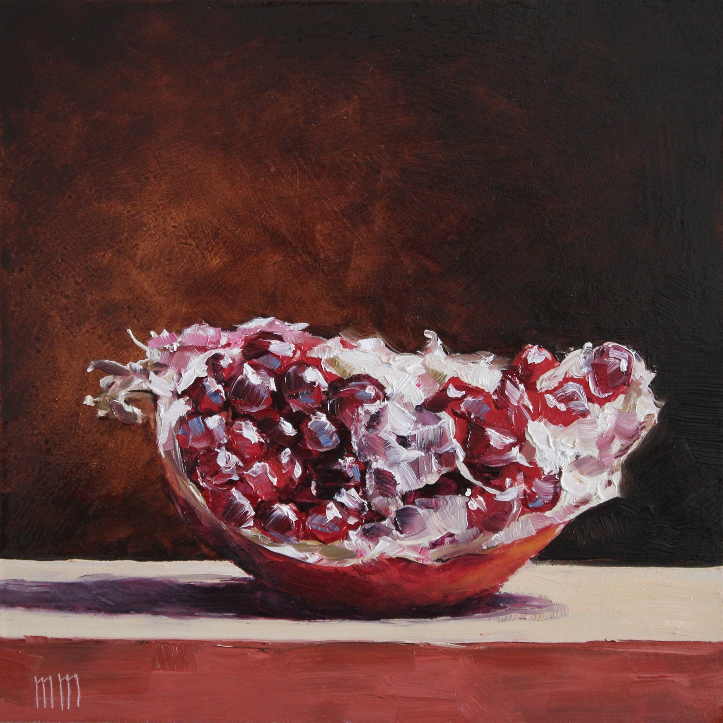 Pomegranate Slice 6x6in