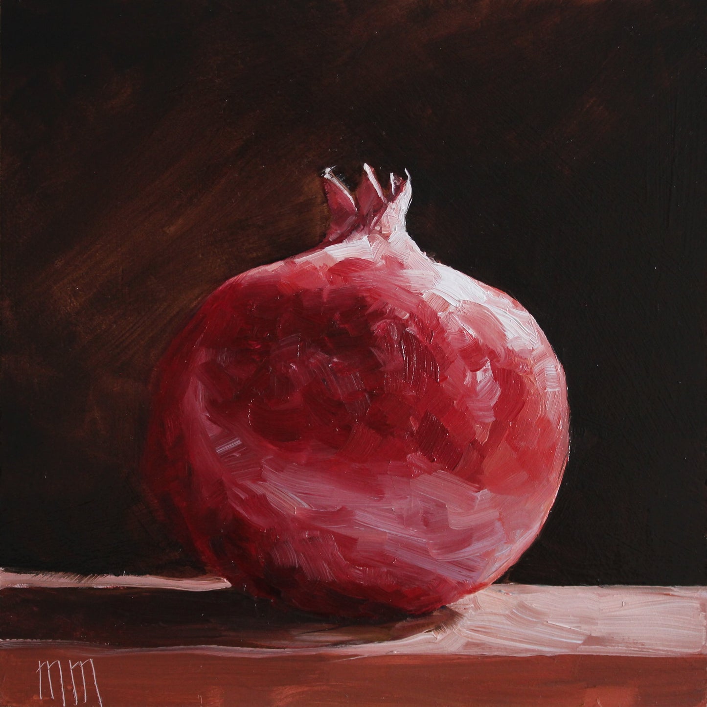 Whole Pomegranate 6x6in