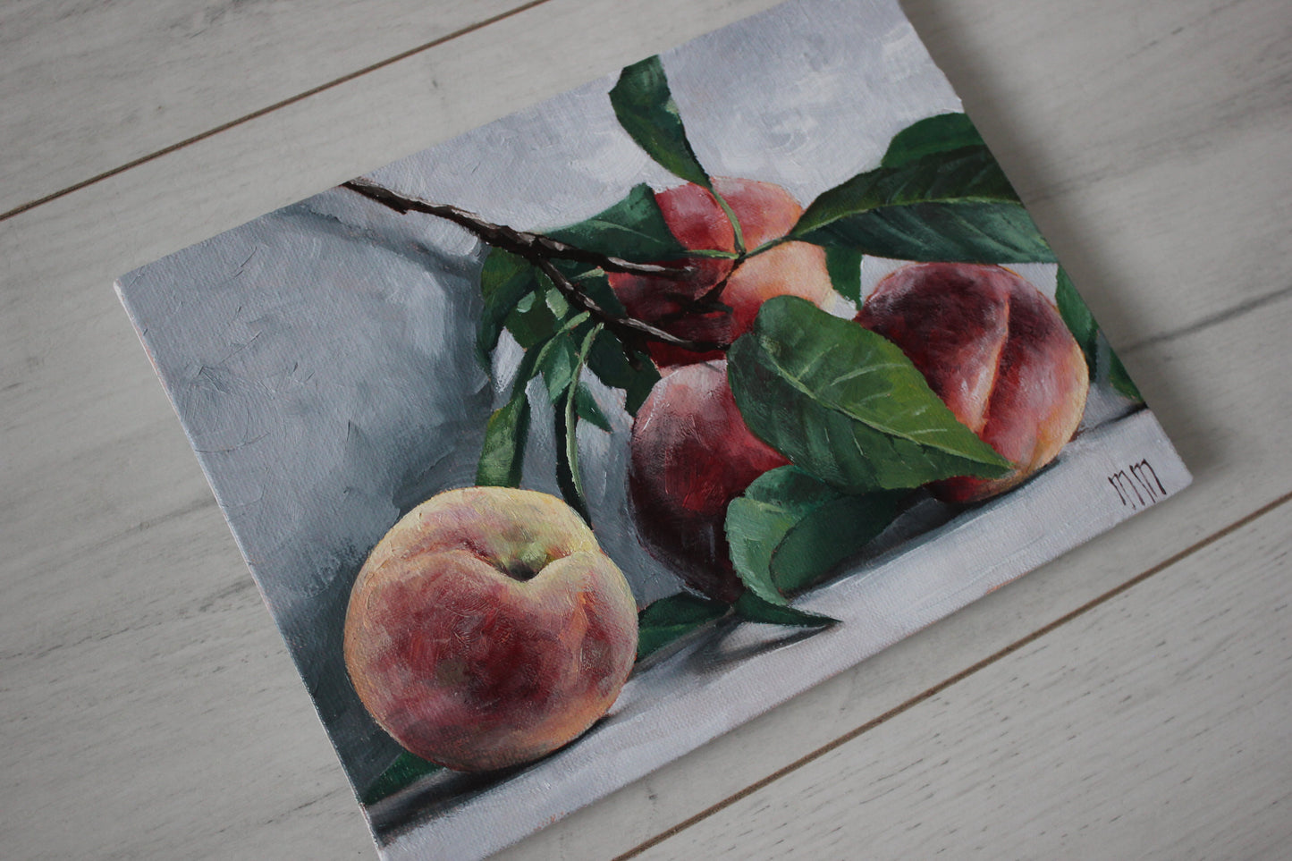 Branch of peaches 6x8in