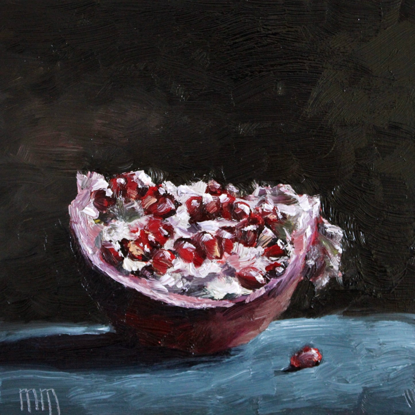 Slice of Pomegranate 6x6in
