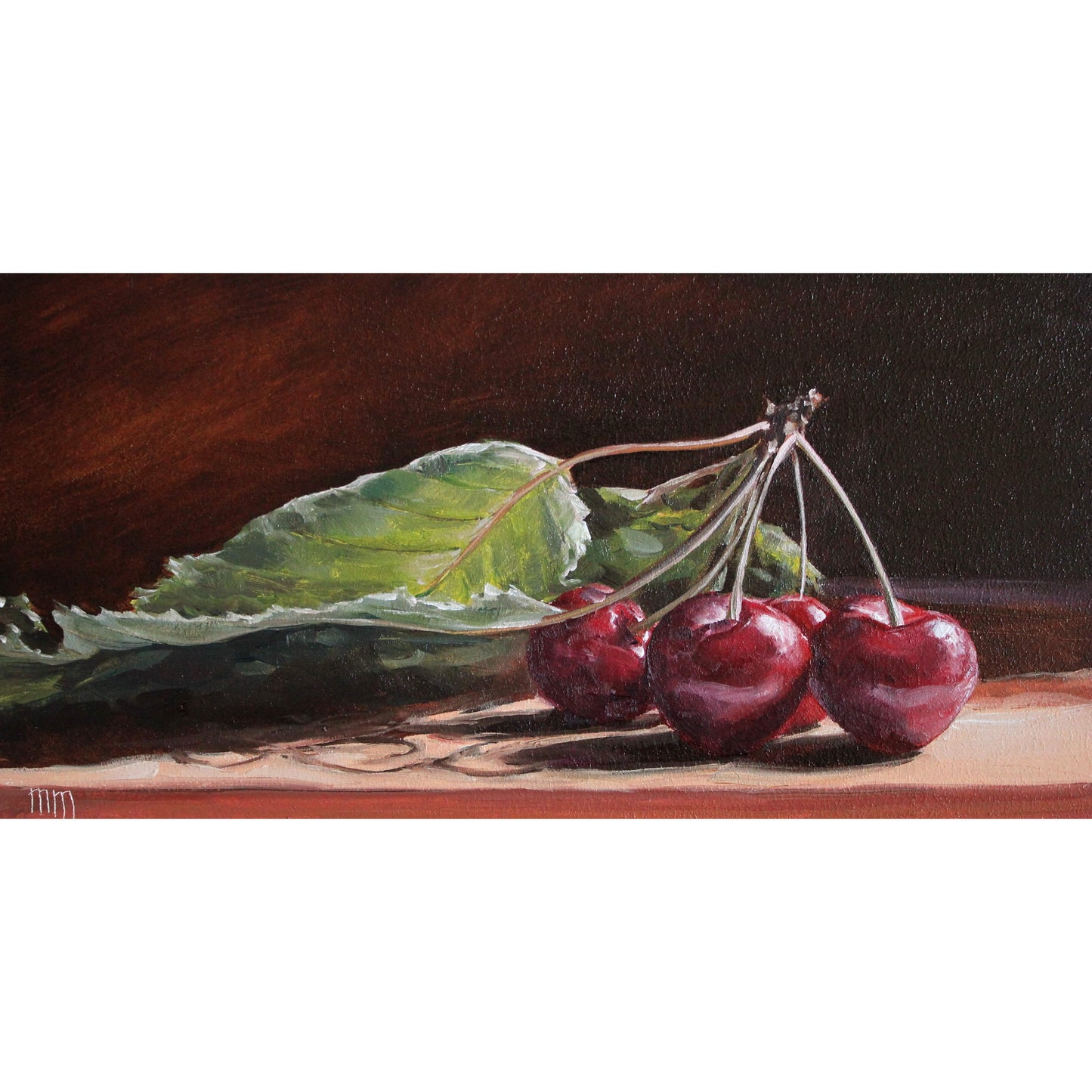 Branch of Cherries 6x12in