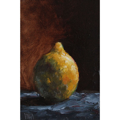 Lemon on Black 4x6in