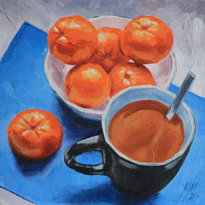 Tea and Tangerines 10x10in