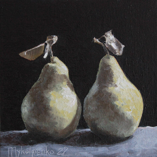 Two Pears 6x6in