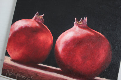 Two Pomegranates 8x8in