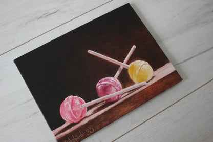 Three Lollipops 6x8in