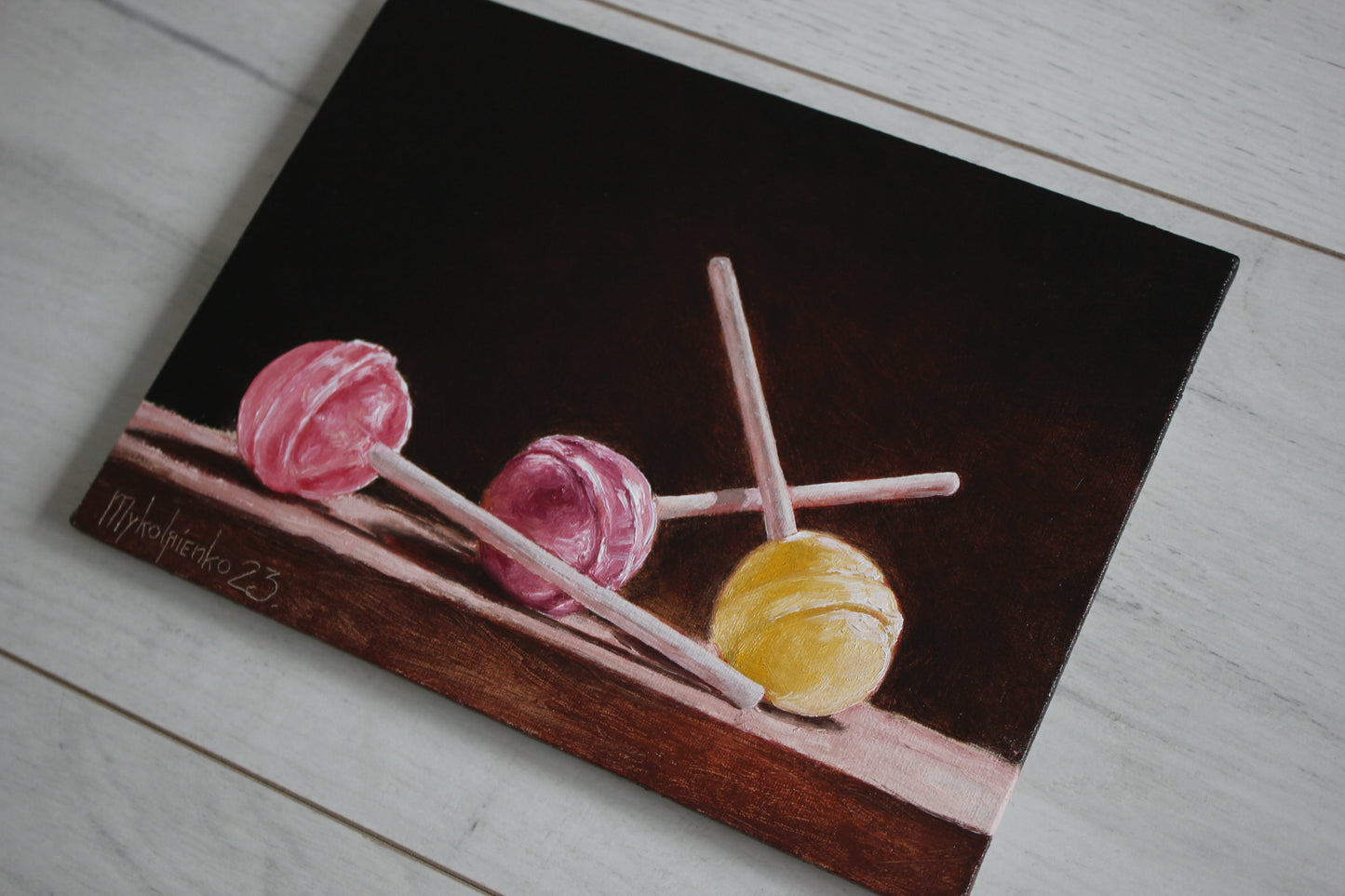 Three Lollipops 6x8in