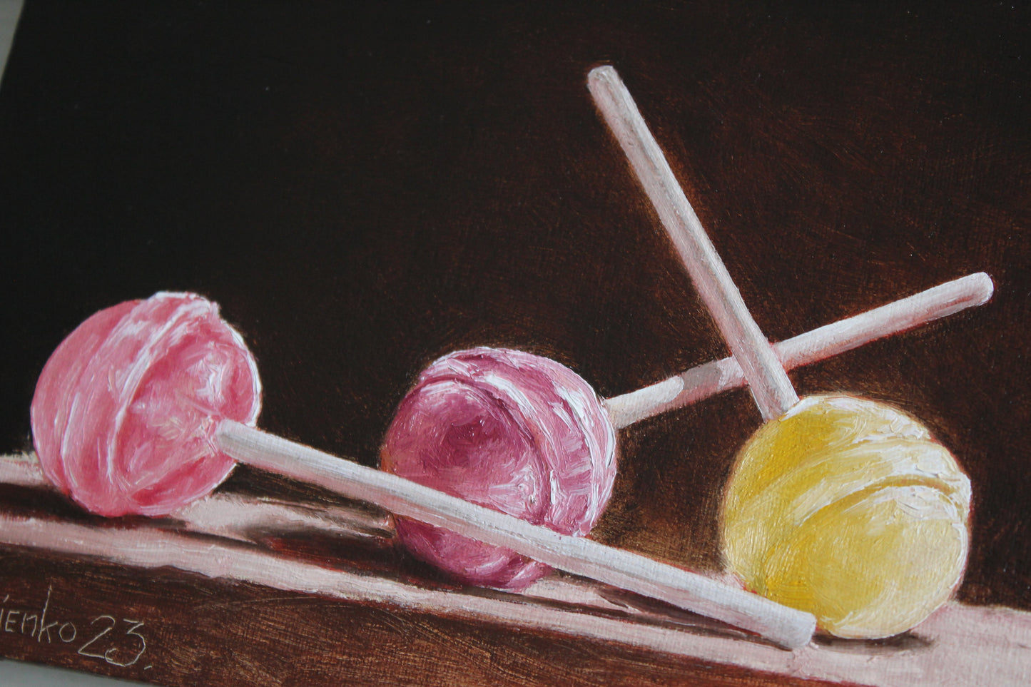 Three Lollipops 6x8in