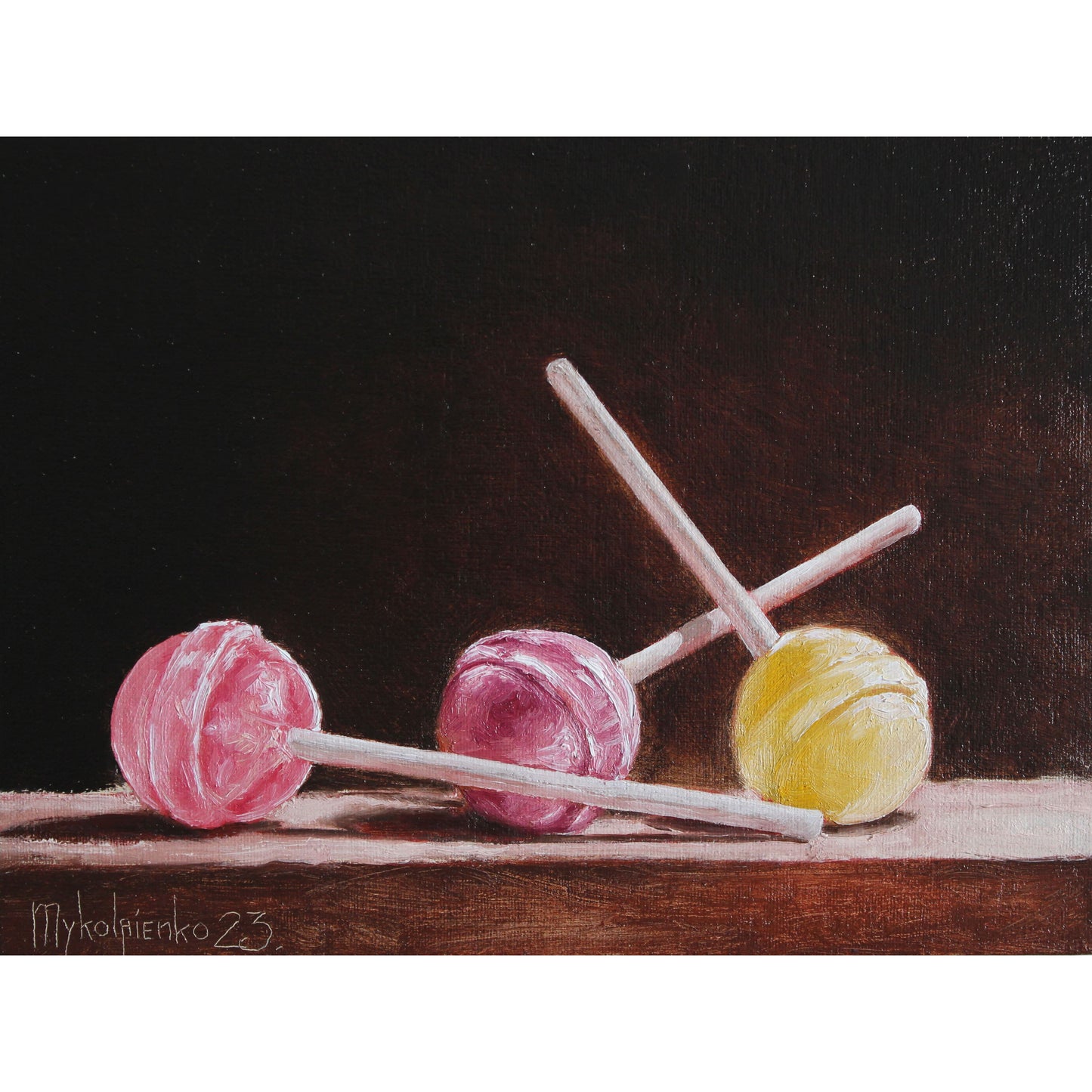 Three Lollipops 6x8in