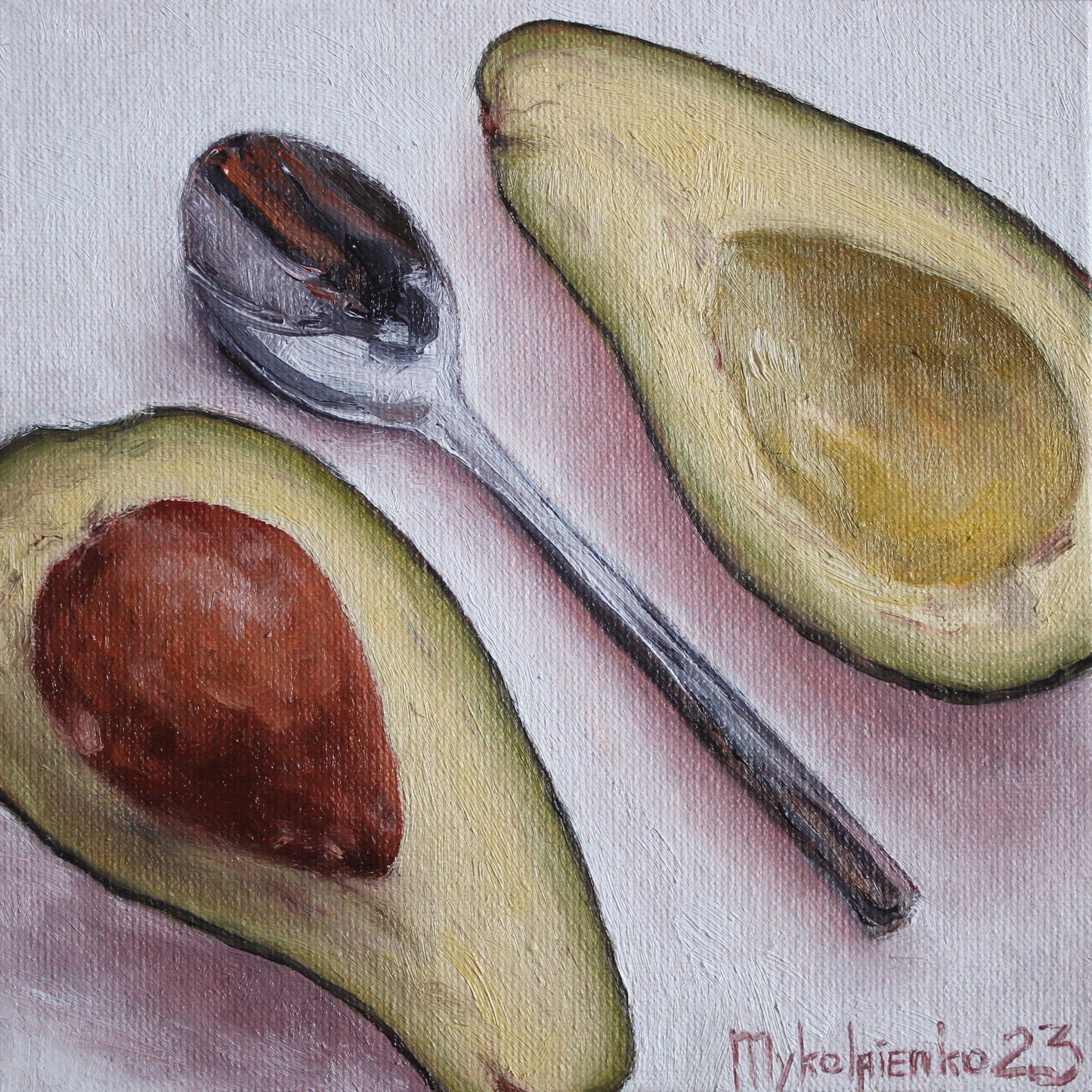 Avocado and Spoon 6x6in