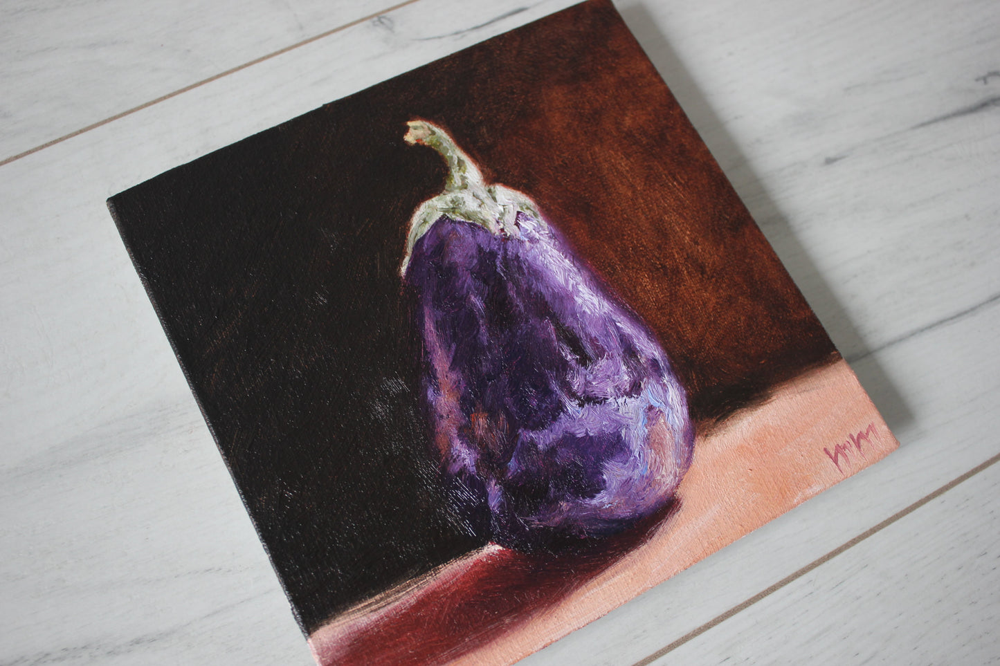 One Eggplant 6x6in