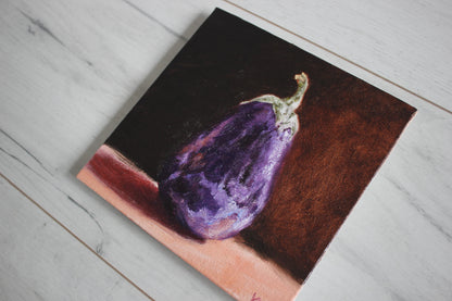 One Eggplant 6x6in