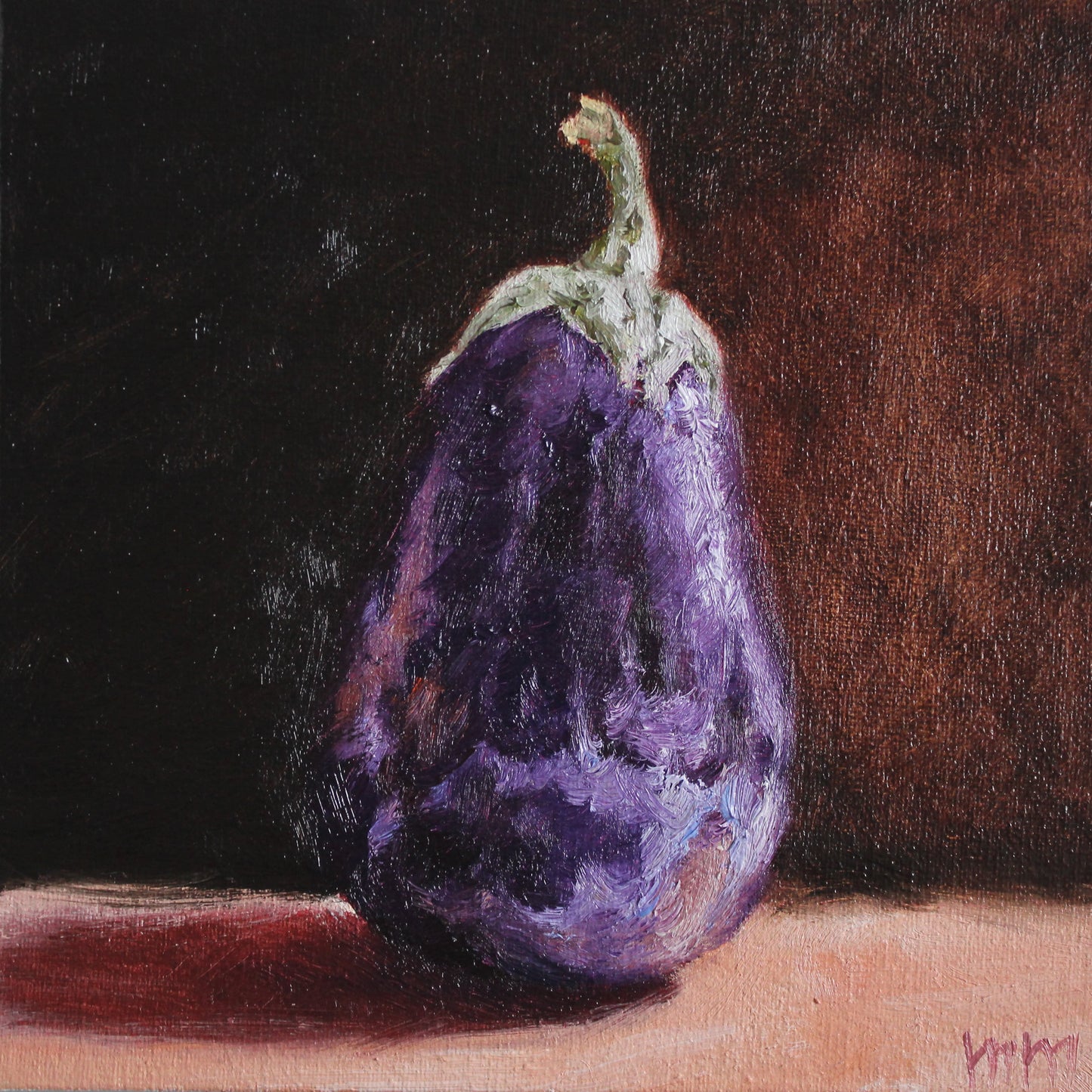 One Eggplant 6x6in