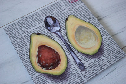 Avocado and Spoon 8x8in