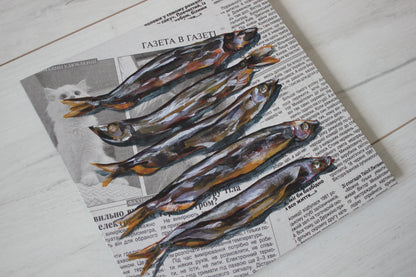 Five Sardines 8x8in