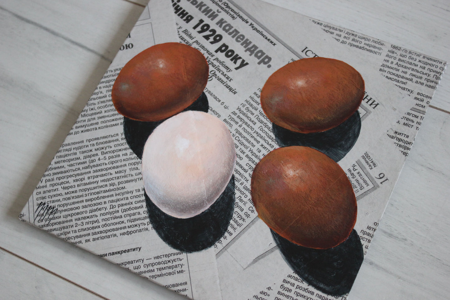 Four Eggs 8x8in