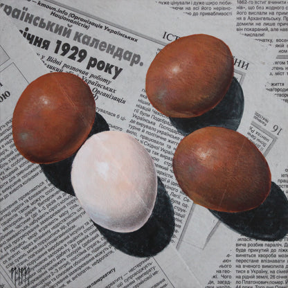 Four Eggs 8x8in