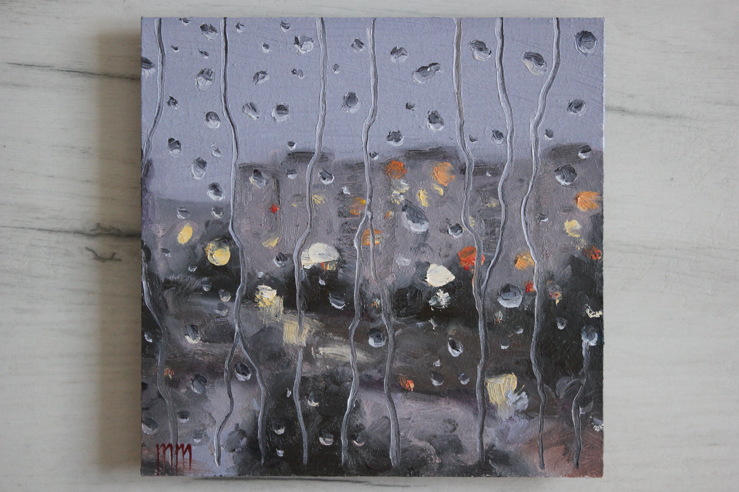 Rainy Evening 6x6in