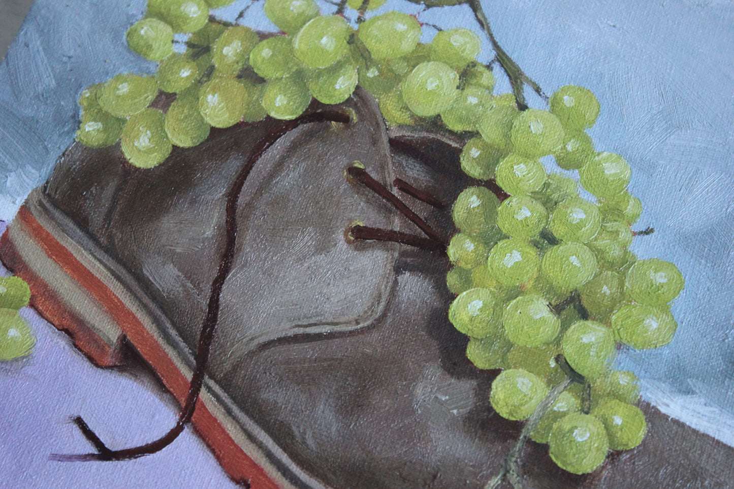 Grapes in a shoe 7x9.5in