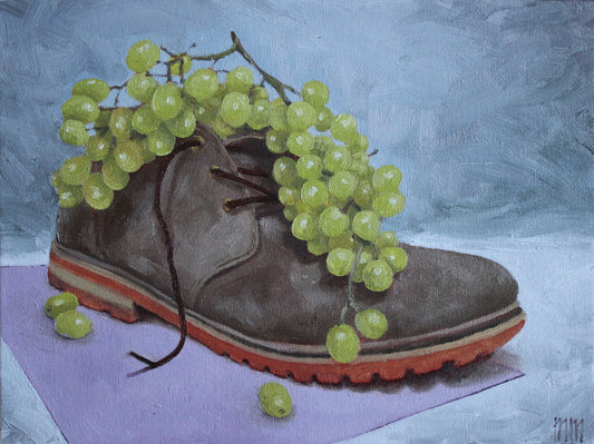 Grapes in a shoe 7x9.5in