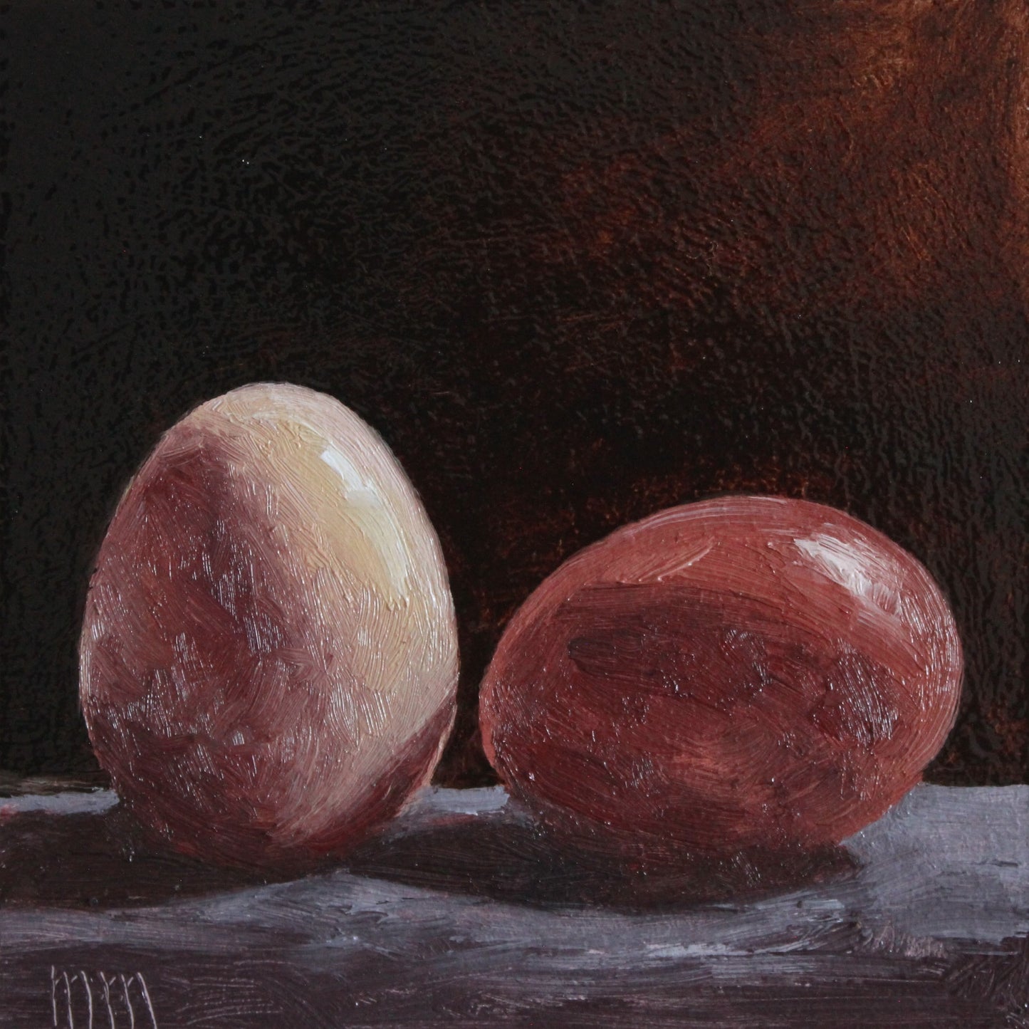 Two Eggs 4x4in