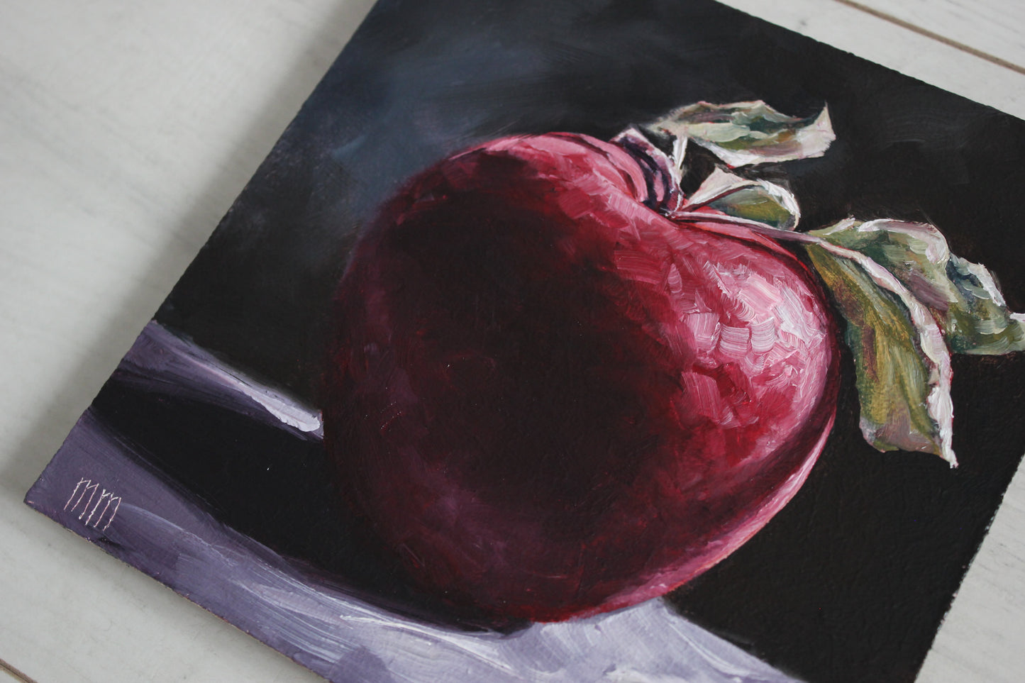 Big Apple on Black 6x6in