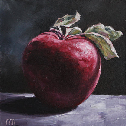 Big Apple on Black 6x6in