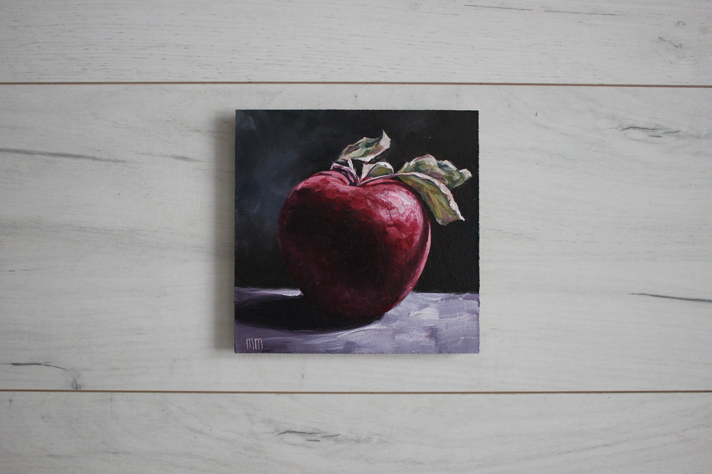 Big Apple on Black 6x6in
