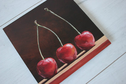 Three Cherries 6x6in