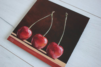Three Cherries 6x6in