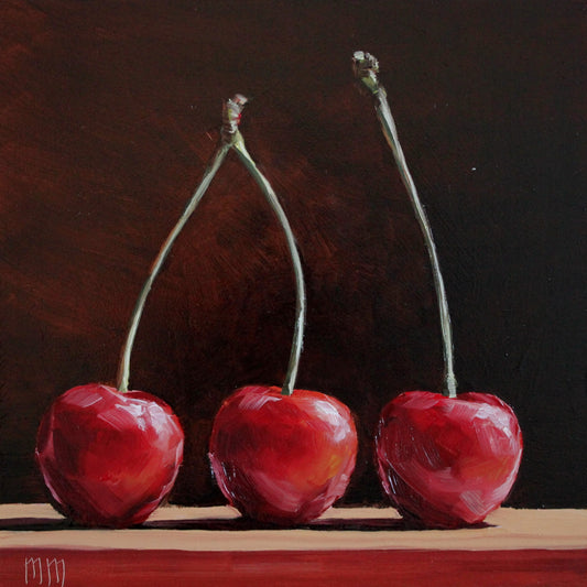 Three Cherries 6x6in