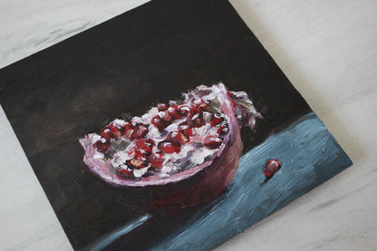 Slice of Pomegranate 6x6in