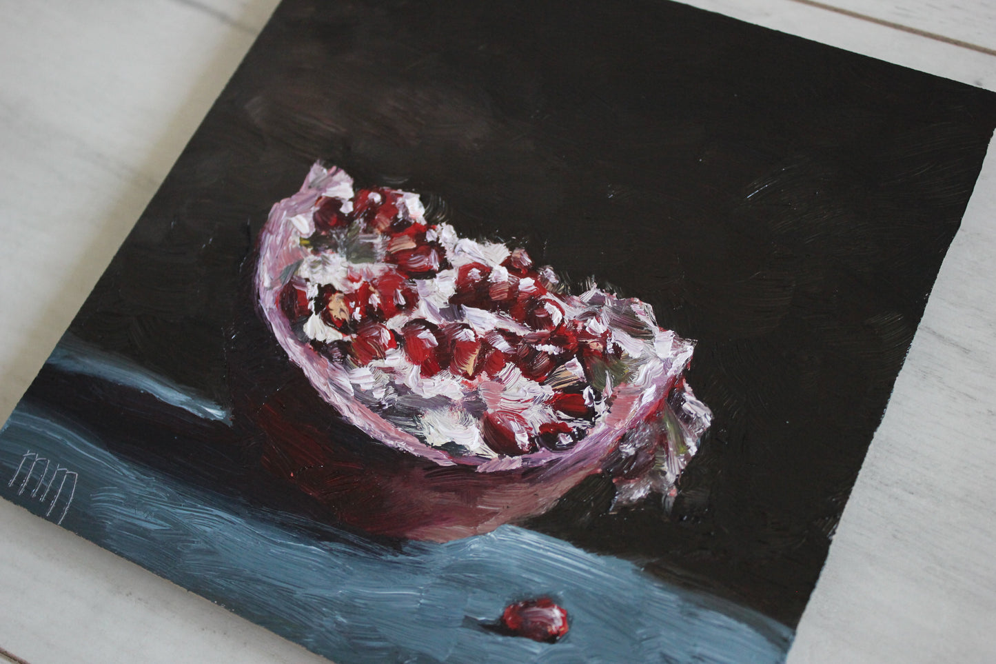 Slice of Pomegranate 6x6in