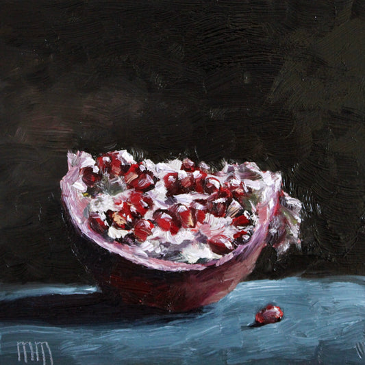 Slice of Pomegranate 6x6in