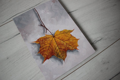 Autumn leaf 5x7in