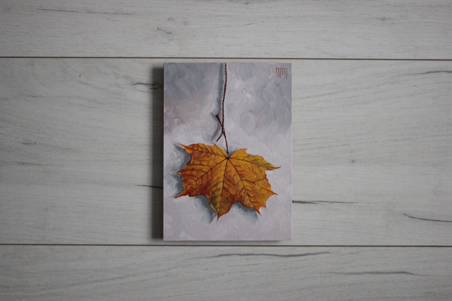 Autumn leaf 5x7in