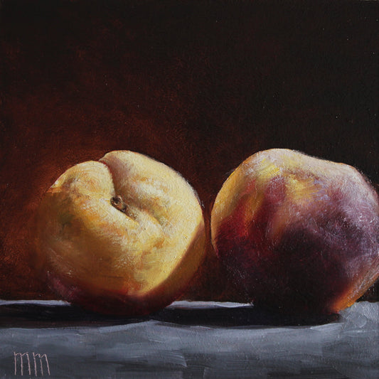 Two Peaches 6x6in