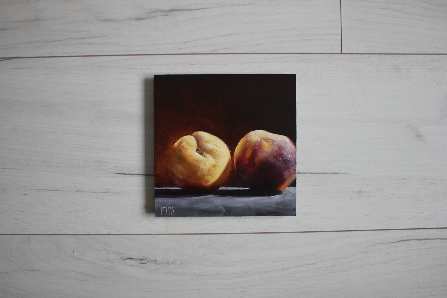 Two Peaches 6x6in
