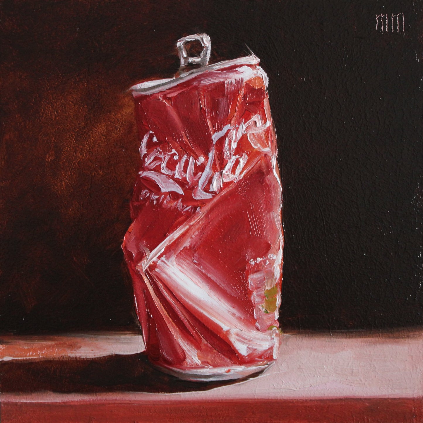 Crushed Coca-Cola Can 6x6in