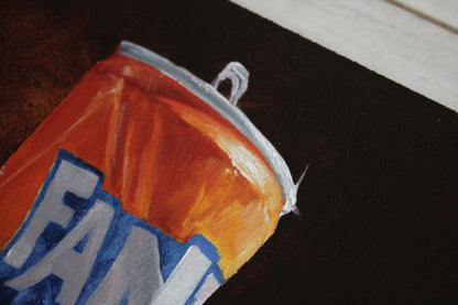 Crushed Fanta Can 6x6in