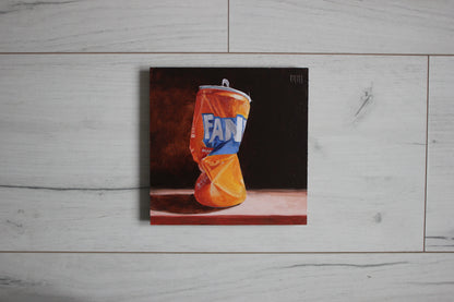 Crushed Fanta Can 6x6in
